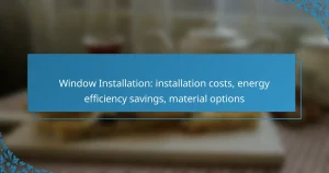 Window Installation: installation costs, energy efficiency savings, material options