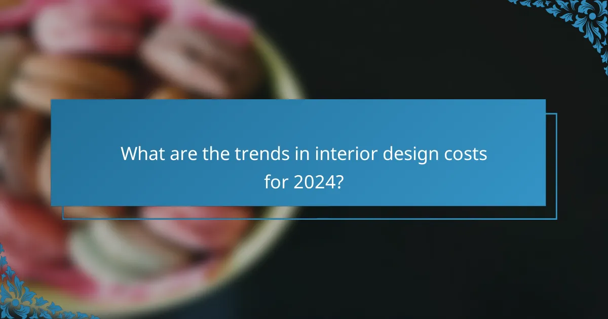 What are the trends in interior design costs for 2024?